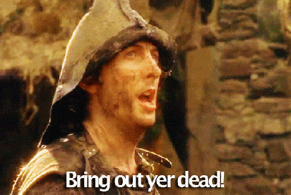 Image result for monty python bring out dead gif