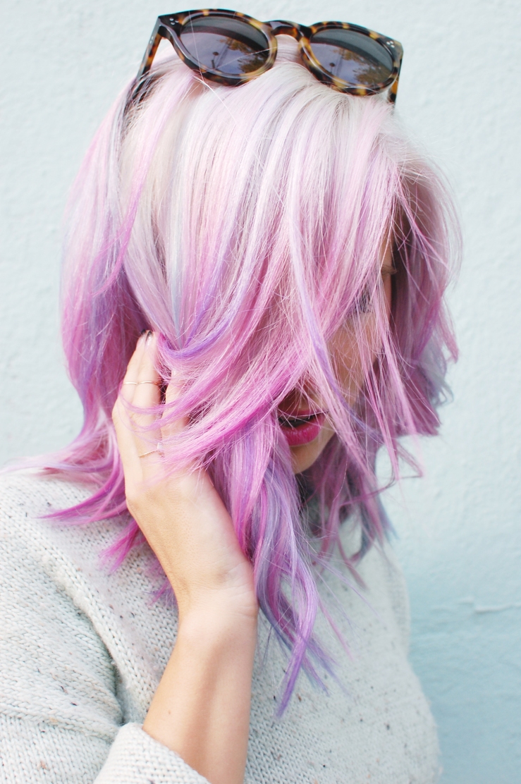 pink pastel hair color dye highlights | the lonely tribalist